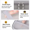 Elonbo Label Maker Case for SUPVAN E10 Mini Bluetooth Label Printer, Extra Interior Mesh Pocket Fits Label Paper Cable, Grey. (CASE ONLY! Label Maker not Included)