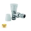 Wärmer System Angled Radiator Valve -15mm x 1/2'' + Extra Olive - 15mm Brass