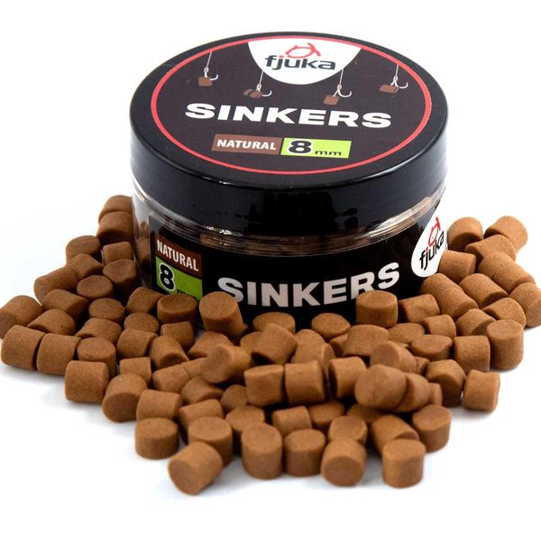 Fjuka Sinkers 8mm | Natural | Hookbait Pot | Tough, Hookable Bait | Float & Feeder