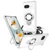weiaoluo Google Pixel 9A Case, Clear with Ring, MagSafe Compatible Shoulder Pixel 9a Case, Shockproof, Pixel 9a Compatible, Smartphone Case, Wireless Charging, Magnet, Adjustable, Protective Soft,