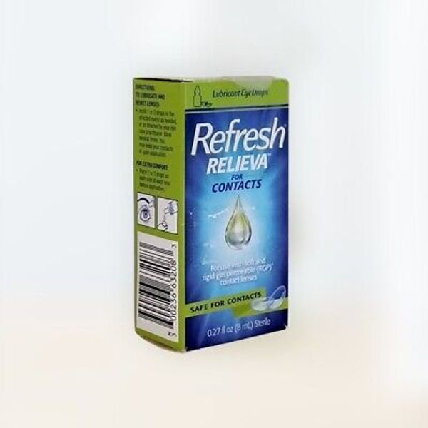 REFRESH RELIEVA FOR CONTACT LENSES Sterile Lubricant Eye Drops 0.27 fl oz 8/25