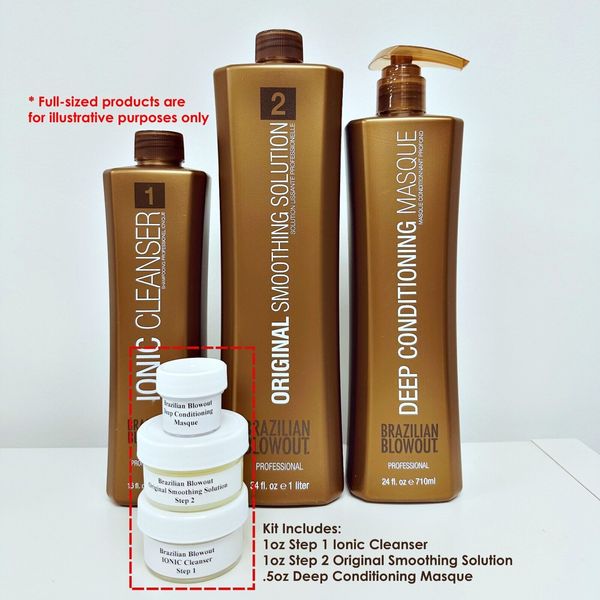 Brazilian BLOWOUT Original Solution Keratin Treatment 1oz Kit -same