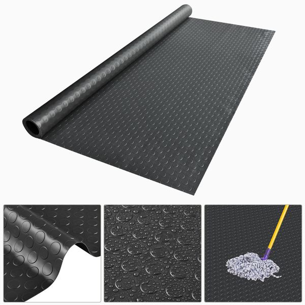 Garage Floor Mat Anti-Slip Floor Runner Protect Cover Trailer PVC 13x5 Ft