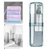 Portable Toothbrush Cup 8 in 1 Wash Set Storage Case, Toothbrush & Toothpaste Shower Gel Shampoo Comb Travel Kits Toiletry Sub (Gray)