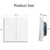 ZFQ Big Rocker Button Switch White Wall Panel Electrical Double Light Switch, 2 Gang 2 Way, 10A 250V