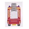 M & G Mustard & Gray Childrens Party Invitations (x12 Invites Only, Fire Engine)
