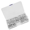 KooingTech 350pcs Flat Head Solid Rivets, M4 Solid Rivets Kit Length 4/6/8/10/12/16/20mm, Solid Rivet Tool Suitable for Electronic and Electrical Products Luggage Furniture