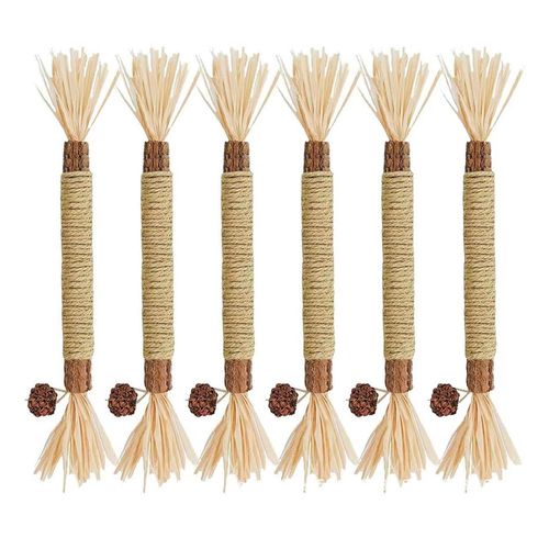 HZONGMINGZT 6 Pcs Cat Catnip Sticks Natural Silvervine Sticks Cat Toys Indoor Cats Interactiv Matatabi Cat Nip Toys Cat Chew Sticks Toy for Cat Dental Teeth Cleaning