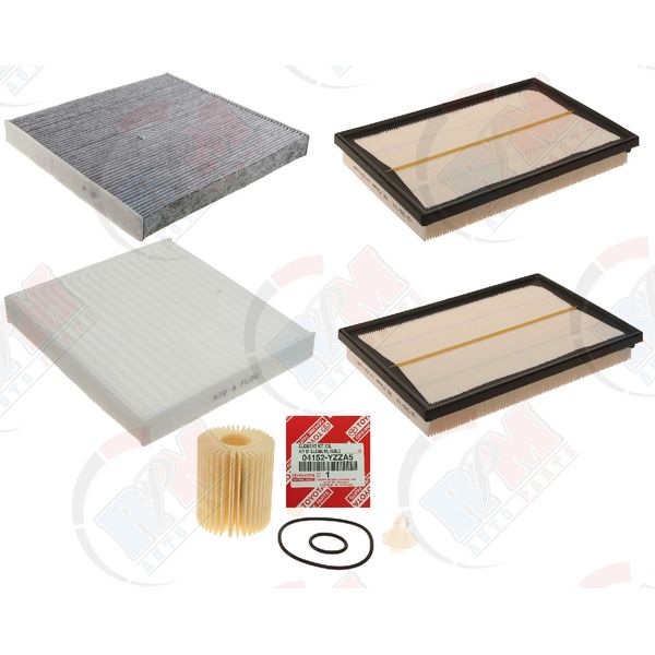 Engine Air Filter Set + Cabin Filter Set + Oil Filter Kit for Lexus LS460 LS600h