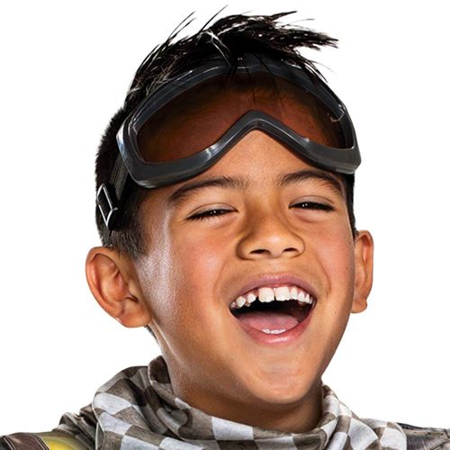 Apex Legends Mirage Costume, Video Game Inspired Muscle Padded Jumpsuit and Mask, Child Size Large (10-12)
