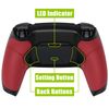 eXtremeRate Red Rubberized Grip Programable Rise Remap Kit for ps5 Controller BDM-030 040 050, Upgrade Board & Redesigned Black Back Shell & Back Buttons - Controller NOT Included
