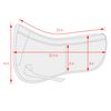ECP Equine Comfort Products Correction Half Saddle Pad with Adjustable Memory Foam