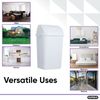Superio Large Kitchen Swing Top Trash Can - 13 Gallon, 2 Pack White