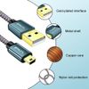 J·LONG Mini USB Cable Braided USB 2.0 to Mini B Cable Data Transfer & Charge Compatible with Dash Cam, PS3 Controller, MP3/4 Player,PDA, Camera, Scanner and More Mini USB Devices (1M)