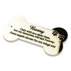 Bone shaped plaque 6" x 3" solid brass engraved nameplate. Personalised engraved pet memorial plaque