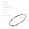 Tuscany Silver Women's Sterling Silver 4mm Twist Stardust Round Bangle