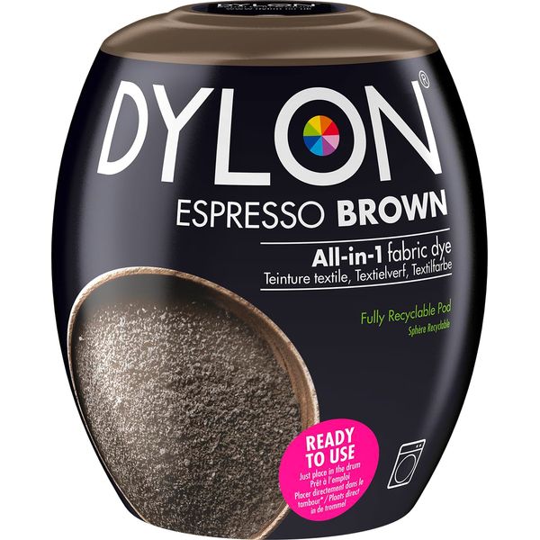 DYLON Washing Machine Fabric Dye Pod for Clothes & Soft Furnishings, 350g – Espresso Brown