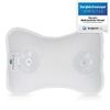 Navaris Bath Pillow for Head Neck Support - Small Anti-Slip Cushion for Pool, Hot Tub, Home Spa and Relaxation with 2 Suction Cups - White
