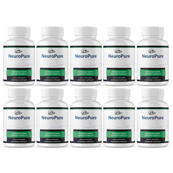 Neuro Pure Nerve Support Supplement, Cognitive Function Support - 10 Bottles