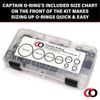Captain O-Ring ORS/ORFS Flat Face Hydraulic Oring Seal Kit (180pc, Buna 90)