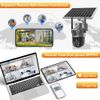 WiFi 4MP Wireless Solar Power PTZ IP Camera Security Waterproof 8X Digital Zoom