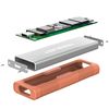 NVMe M.2 SSD Case, Vibration Resistant, Shock Resistant (M Key) Support USB 3.1 Gen2 10Gbps External Case (Orange)