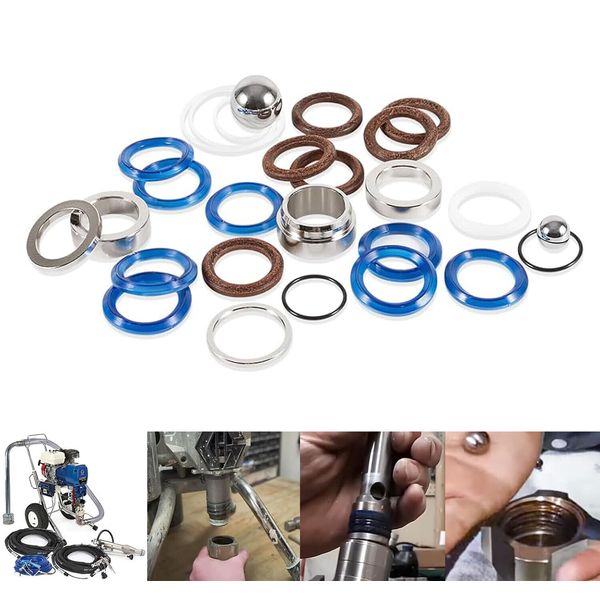 27Pcs 249-123 Pump Repair Kit Fits Graco Airless Paint Sprayer 7900 2030 200 300