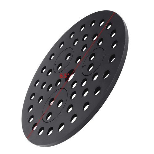 Baudelun 6-1/2 inch Drain Cover with Integrated Ports, Floor Drain with Removable Round Disc, 6.5" Garage Drain Cover Replacement Solution, Floor Strainer, 1PCS