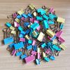 FZGUSYAF Foldback Clips 15/19/25mm Assorted Colours Paper Clamps Binder - 82 Pack