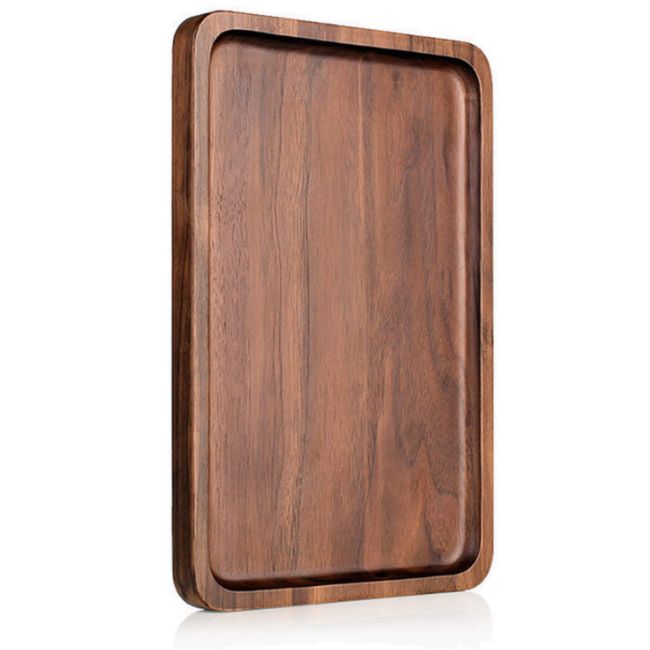 heizi Obon Tray, Wooden Tray, Walnut Tray, Non-Slip, Large, Stylish, Cafe Walnut