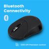 Perixx Perimice-802 Mini Wireless Bluetooth Mouse, Portable Small 3 Buttons Optical Mouse for Laptop Android Tablet PC, Works without USB Receiver, Black