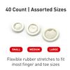 Acu-Life Finger & Toes Cots, Rubber, Assorted Sizes (S/M/L), 40 Count