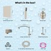 Metal 10'' Filtered Rainfall Shower Head with Handheld Combo, High Pressure Show