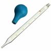 10ml Glass Graduated Pipettes Lab Dropper with Blue Rubber Cap and Scale(2 Pack)