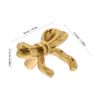 2Pcs Gold Bow Knobs for Dresser, Bow Cabinet Knobs Gold Drawer Pulls Decorative Handle Bow Shape Cabinets Knobs with Screws for Home Kitchen Cabinet Hardware Cupboard