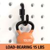 HUHOLE Pegboard Plastic Hooks, Designed for 1/4" Metal Pegboard Panel, Black, 200PC