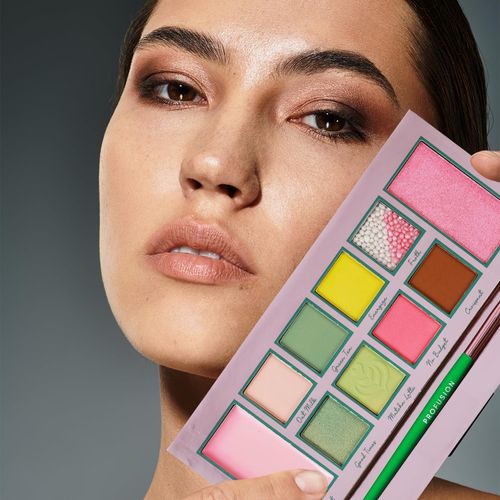 Profusion Cosmetics Matcha Break 10 Shade Eye and Face Palette with Brush, Multi Finish Palette to Achieve Eye Catching Bold Looks
