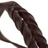 HUNTER SOLID EDUCATION training collar for dogs, leather, soft, non-slip, 45 (S-M), dark brown