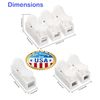 20 X Singles Self Locking Electric Cable Terminal Connec. 1 - 2 or 3- Lock Wire.