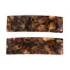 France Luxe Rectangle Barrette Pair, Pavlova Brown