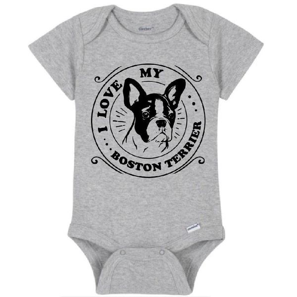 Boston Terrier Baby Bodysuit (6-9 Months)