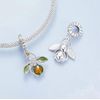Lemon Bee Dangle Charm Genuine 925 Sterling Silver Compatible With Pandora Bracelet