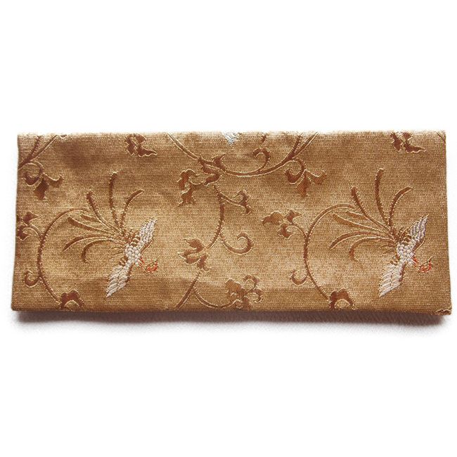 Buddhist Altar Beds, Tianjiki Lining, Fireproof Buddhist Altar Mat, List of Small Sizes (Arabesque Hibo Phoenix Gold Tea, L Size 15.4 x 5.1 inches (39 x 13 cm)