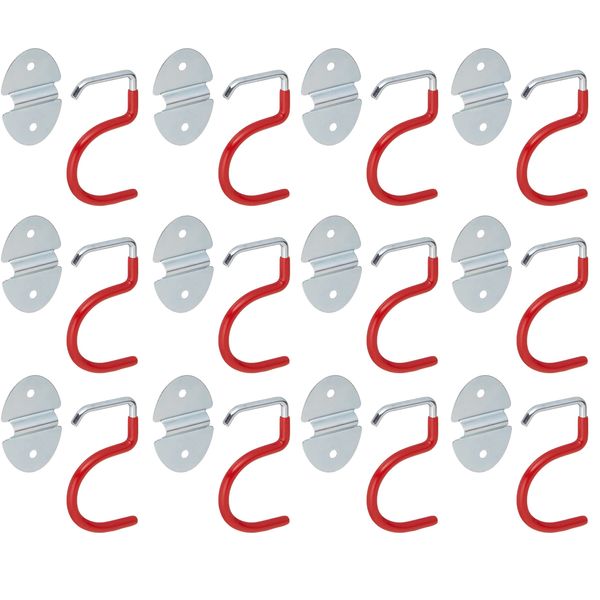Tripar International S-Type Hook, Wall Mounted, Space Saver Organizer Tool Holder (12 Holders)