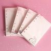 80 Sheets, A6 Pink Refill Loose Leaf Paper, 6 Hole Notebook Refill for Binders, Planner Refills