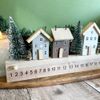 Christmas Rustic House Slider Advent Countdown, Festive Table Decoration, Novelty Christmas Countdown, Keepsake Advent Calendar