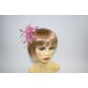 Pretty Cool - Dusky Pink Flower & Feather Comb Fascinator