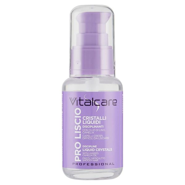 Vitalcare | PRO Smooth - Hair Liquid Crystals for Frizzy and Hard-to-Straighten Hair, Disciplining Crystals with Keratin and Avocado Oil, for Softer and Healthier Hair, 50 ml