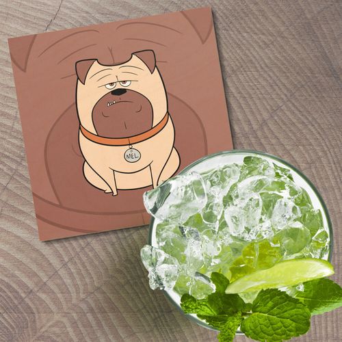 The Secret Life of Pets Cartoon Mel 4'' X 4'' Square Wooden Coaster