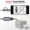 Arkscan USB-A to Micro USB & USB-C Converter Cable for USB Printer and Other Devices, Support Android, Chromebook, Windows and Mac